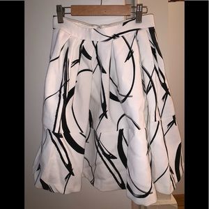 Banana Republic A-Line Skirt Black/White 0P